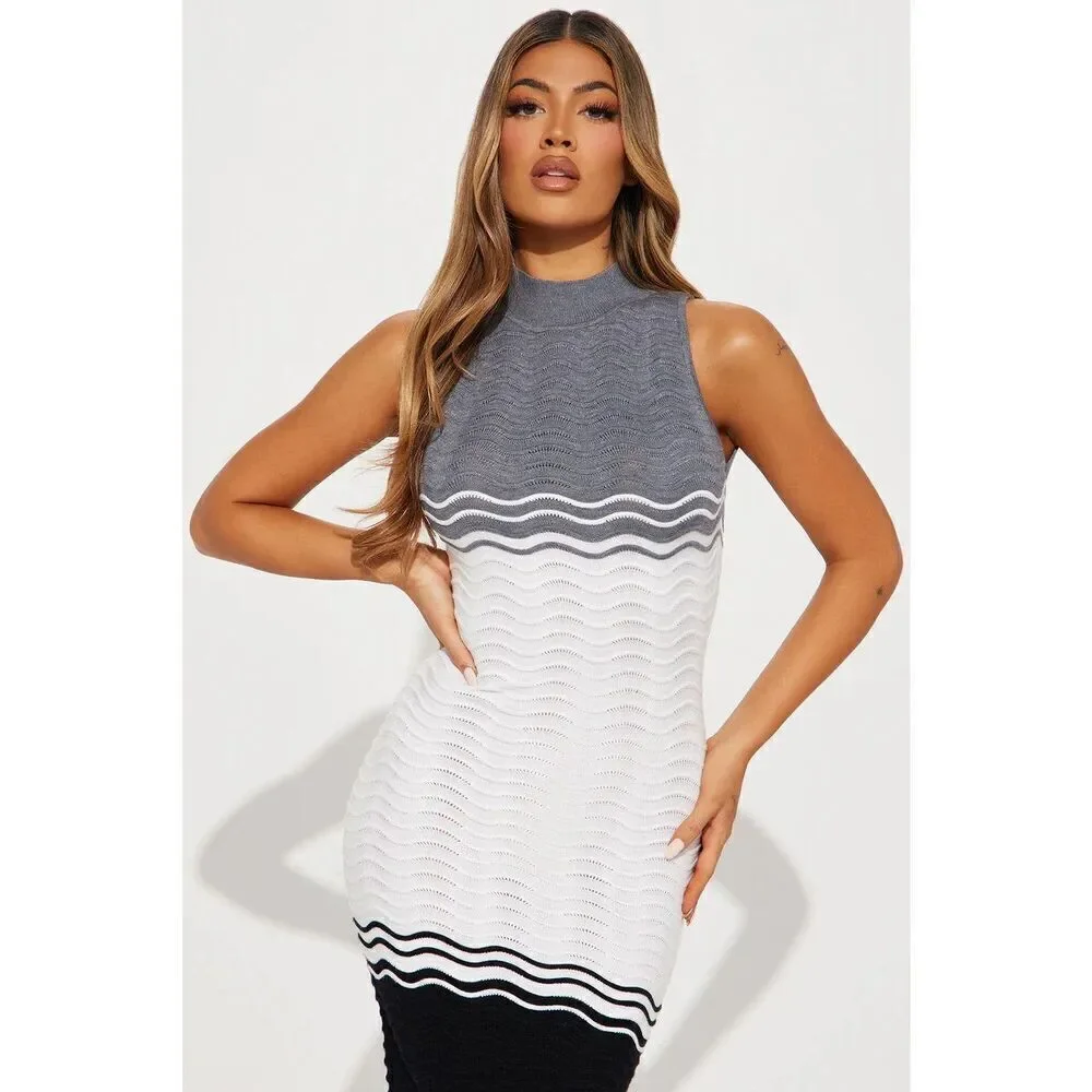 Sleeveless Sweater Maxi Dress
